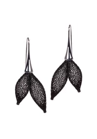 GRETCHEN - Ohrringe Vlum Double Drop - Black