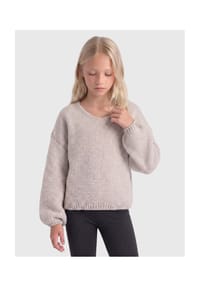 ONLY® - Pullover, V-Ausschnitt, für Kinder - CHATEAU GREY
