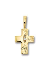 ONE ELEMENT Timeless Diamonds - Damen Schmuckset - Set mit Halskette 0.01 ct  Diamant-Brillant Anhänger aus 585 Gelbgold - gold