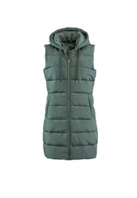 STOOKER® - WANDA MIT KAPUZE Damen Steppweste lang - black