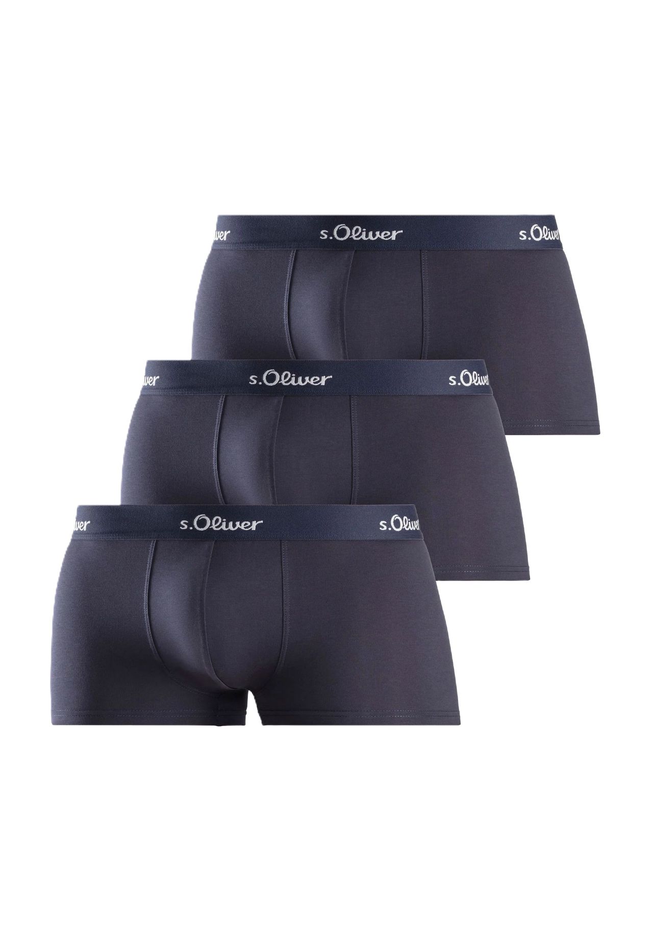 S.oliver Herren Blau Boxershorts, 3Er Pack - Trunks, Hipsters, Baumwoll-Stretch, Größe Xxl In - Bild 4