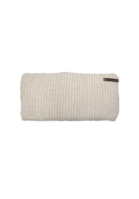 CAPO - Strickstirnband, Flauschoptik Futter - ecru
