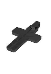 Adelia's Cross Collection - Anhänger – Kreuz Kreuzanhänger aus Edelstahl - schwarz