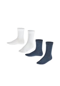 FALKE - Kinder Socken, 2er Pack - Happy, Kurzsocken - Dunkelblau