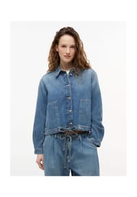 TOMMY Jeans - Jeansjacke, Klappkragen, für Damen - 1A5 DENIM
