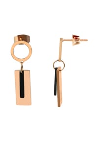 Adelia's - Adelia's Damen Ohrstecker aus Edelstahl - schwarz