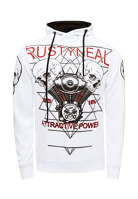 RUSTY NEAL® - Sweatshirt Rusty Neal Sweater mit rockigem Print - Grau