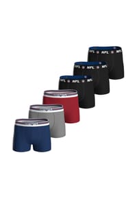 NFL - Herren Boxershorts, 6er Pack - NFL Teams, Boxers, Football, Logo, Baumwollmischung - Buffalo Bills/Schwarz