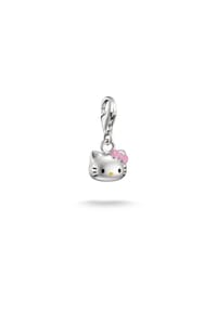 Thomas Sabo THOMAS SABO x HELLO KITTY - Hello Kitty Charm mit pinker Schleife - silberfarben, schwarz, pink, gelb