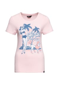 QUEEN KEROSIN - Print-Shirt mit vintage Front Print Chi Chi Beach Poodle - pink