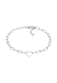 elli. - Armband Herz Gliederkette Oval Trend 925 Silber - Gold