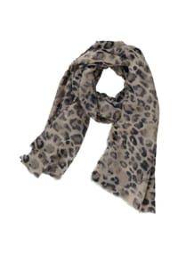 BETTY BARCLAY - Winterschal mit Animalprint - Grau/Beige