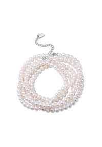 AILORIA - Armband-Halskette Silber/weiße Perle MOE - weiß