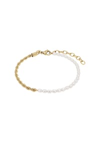 NOELANI - Fußkette für Damen, Edelstahl, Muschelkernperle - Gold