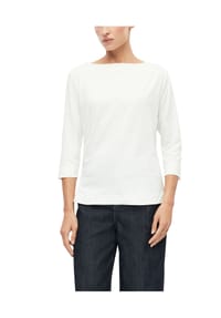 s.Oliver BLACK LABEL - Shirt, U-Boot-Ausschnitt, für Damen - 0200 WHITE