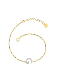 GLANZSTÜCKE MÜNCHEN - Damen Armband aus 925/- Sterling Silber in Gelbgold mit Zirkonia - gelbgold