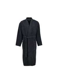 Cawö - Bademäntel Herren Kimono Uni 828 lava - 97 - schwarz