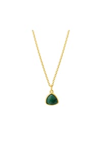 VANDENBERG - Damen Kette mit Anhänger, 925er Silber mit Malachit - GOLD