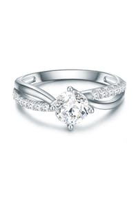 TRILANI 1934 - Damen Ring aus 925/- Sterling Silber in Silber mit Zirkonia - silber