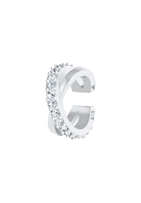 elli. - Ohrringe Earcuff Gekreuzt 925 Silber, Mit Kristallen Von Swarovski® - Gold