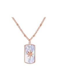 VALERO PEARLS - Damen Kette aus Edelstahl in Roségold mit Perlmutt - roségold