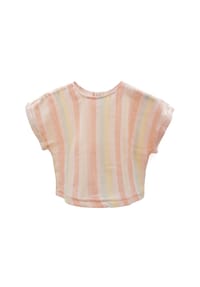 maximo® - GOTS MINI GIRL-Top,  Musselinstoff - cork washed