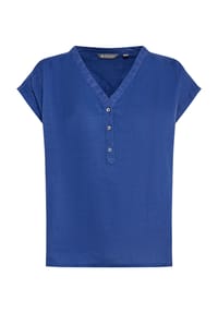 GALERIA - Shirtbluse, Split-Neck, für Damen - BLACK LEAF AOP