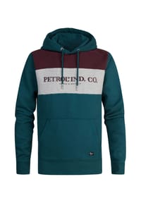 Petrol Industries® - Kapuzenpullover Carmi Hoodie mit Color-Blocking - grün