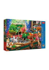 Trefl - Puzzle Tea Time Katzen, 1000 Teile, 68 x 48 cm - 