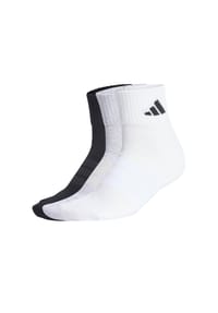adidas - Unisex Quarter Socken, 3er Pack - Cushioned Sportswear Ankle Socks, Logo, gepolstert, einfarbig - Schwarz