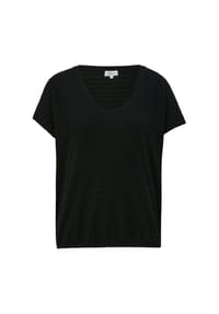 s.Oliver - T-Shirt, V-Ausschnitt, für Damen - 0210  WHITE