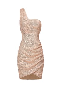 MODA MINX - Cocktailkleid Emily Short Dress mit wunderschönem Pailletten-Besatz - gold