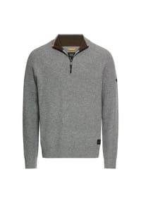 camel active - Strick-Troyer aus reiner Lammwolle - Steingrau