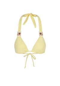 MODA MINX - Bikinioberteil Amour Triangle mit stilvollem Steinbesatz - Barbie Pink