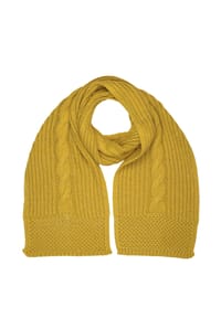 collezione alessandro® - Winterschal Warm mit Zopfmuster und dezentem Glitzer - blau