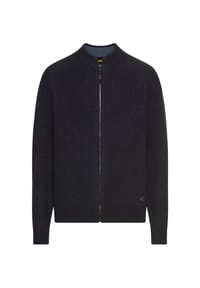 camel active - Strickjacke aus reiner Lammwolle - Steingrau
