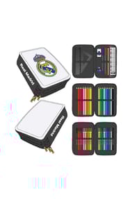 COFI - Real Madrid Etui für Schule Komplettes Schreibset - 