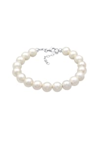 Nenalina - Armband Muschelkernperlen Perlenarmband 925 Silber - Silber