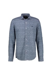 LERROS - Herrenhemd in Übergrößen, floral bedruckt - CRISPY BLUE