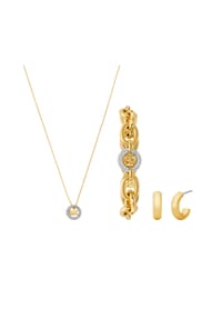 MICHAEL KORS PREMIUM - Michael Kors Damen-Geschenkset Pavé Logo, MKJ8583SET - Gold