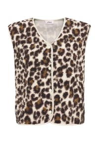 S.Oliver Red Label - Kunstfellweste, V-Ausschnitt, für Damen - 84B2 BROWN