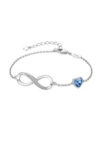 S&T DESIGN - Silberarmband Infinity Armband Damen 925 Sterling Silber Unendlichkeit Herz - Silber