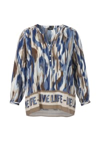 VIA APPIA -DUE- - Bluse mit Allover-Print in Blautönen - bleu multicolor