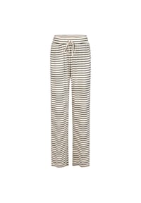 MYJAMA - Pyjamahose Belinda Klassisch, weiche Qualität, elastisch, figurumschmeichelnd - offwhite/Marine