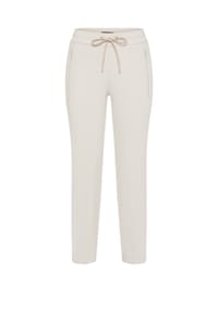 olsen - Hose mit Tunnelzug und Bindeband am Hosenbund - Almond Beige