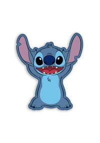 Disney - Lilo & Stitch Kissen – Angel Pink Dekokissen in 3D-Optik für Sofa - Blau 35x30 cm