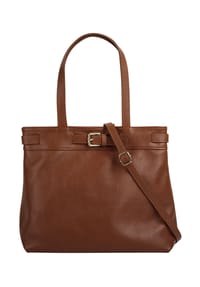 Samantha Look - Shopper Echt Leder, Made In Italy - blau