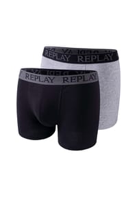 REPLAY - Unterhose Trunks 2er Pack - N088 GREY/BLACK
