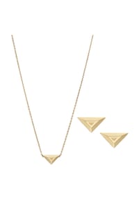 ARMANI - Damen Schmuckset, Kette und Ohrringe, Edelstahl - GELBGOLD