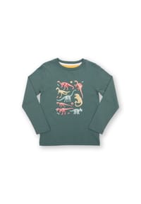 KITE - Kinder Dino Knochen Shirt Bio-Baumwolle - grün